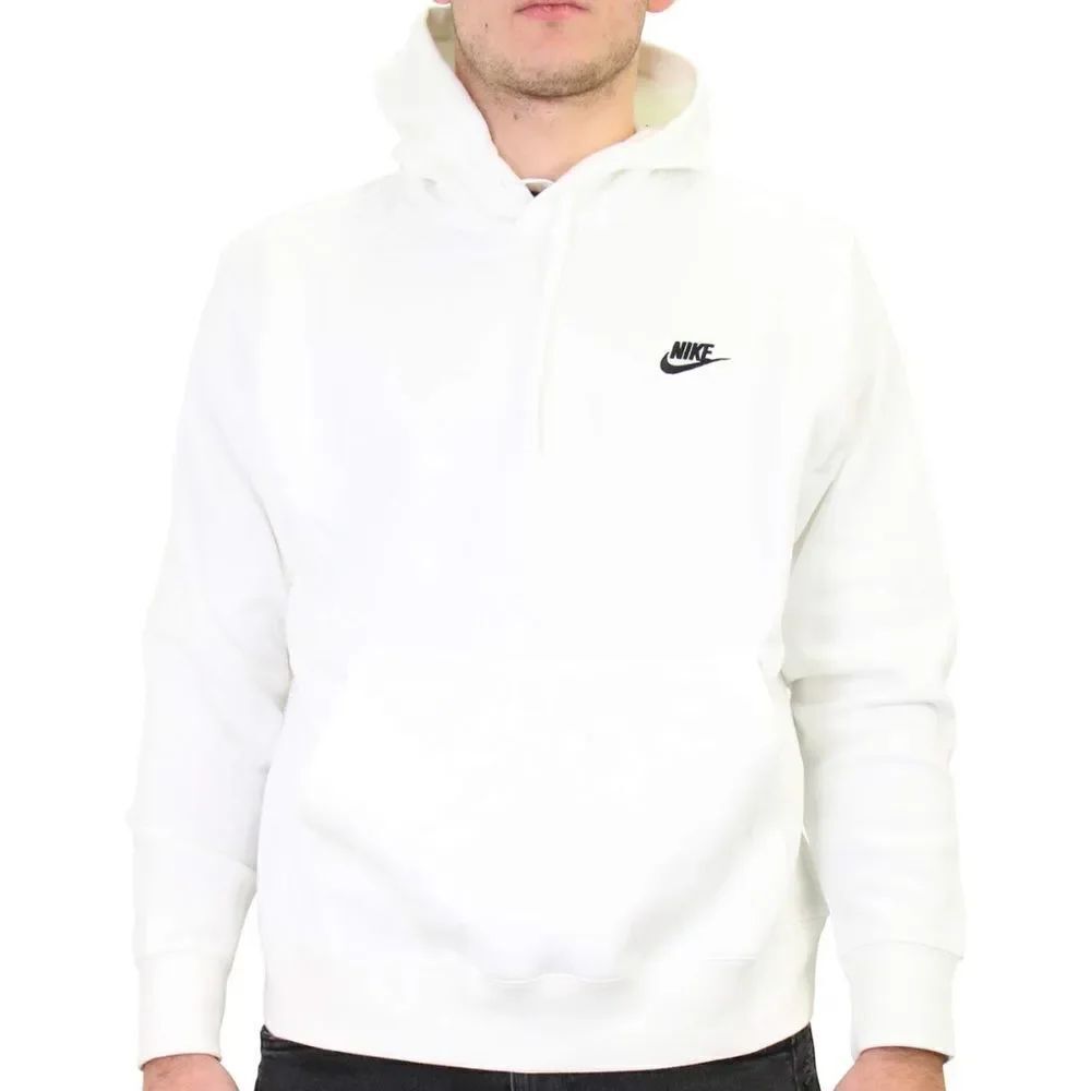 Nike Fleece Pullover Hoodie White Black Men’s XL